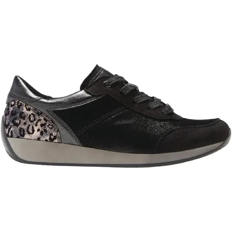 casual shoes with memory foam padding-Women's Ara Lana Black Scala/Guarokid