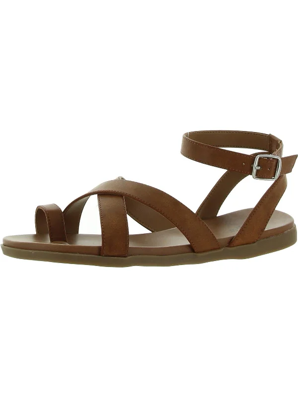 Sandals power outlets-Lianaa Womens Faux Leather Strappy Ankle Strap