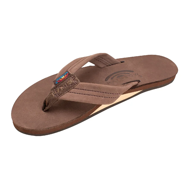 Sandals booking tools-Rainbow Single Premier Leather Women's Sandals - Expresso