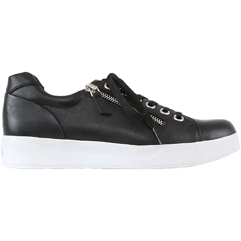 sporty casual shoes for walking-Women's Munro Tilly Black Leather