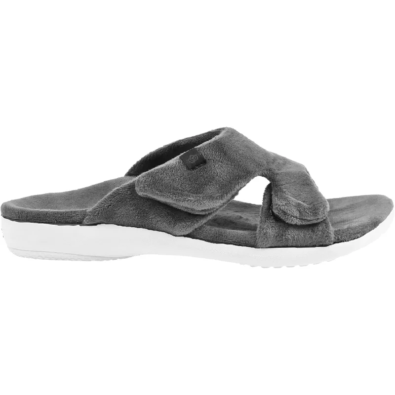 Slippers porch waits-Women's Spenco Kholo Visa Charcoal Fabric