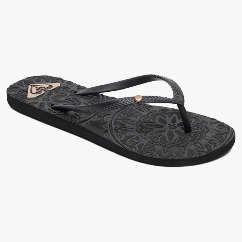 Sandals live bands-Roxy Antilles Women's Sandals - Black