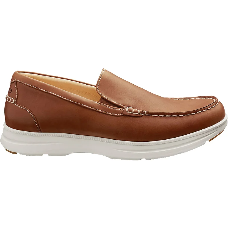 casual shoes for casual walks around town-Men's Samuel Hubbard Blue Skies Saddlebag Tan Nubuck