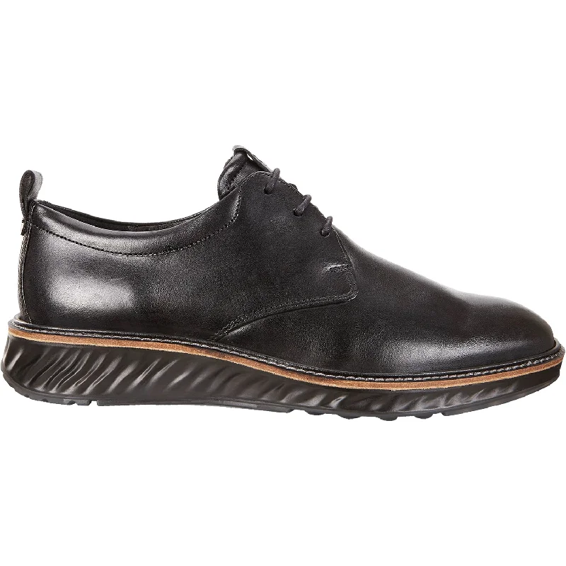 Fashion & Dress Shoes for professional men-Men's Ecco ST.1 Hybrid Plain Toe Black Leather