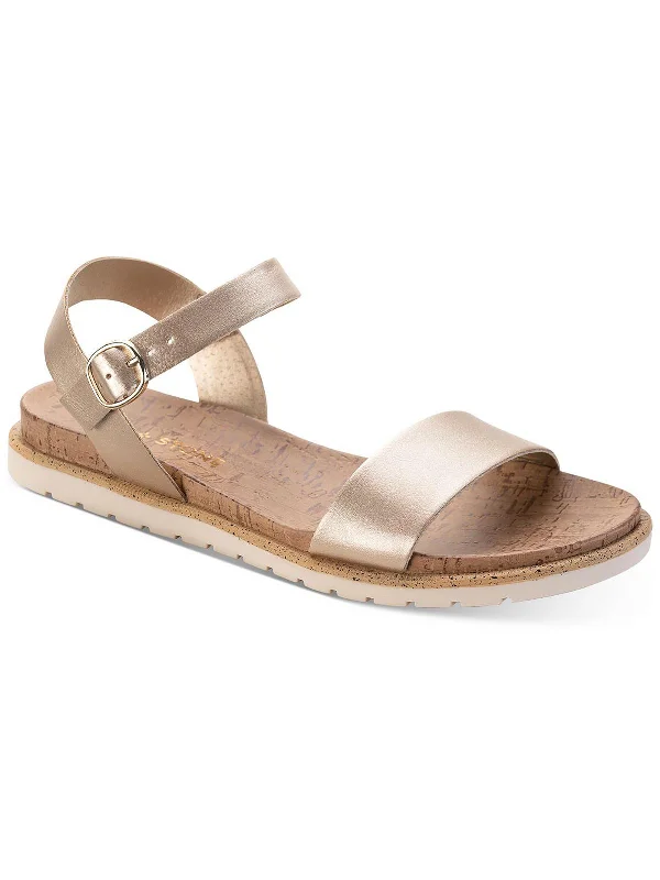 Sandals duty-free shopping-Mattie Womens Faux Leather Open Toe Flats