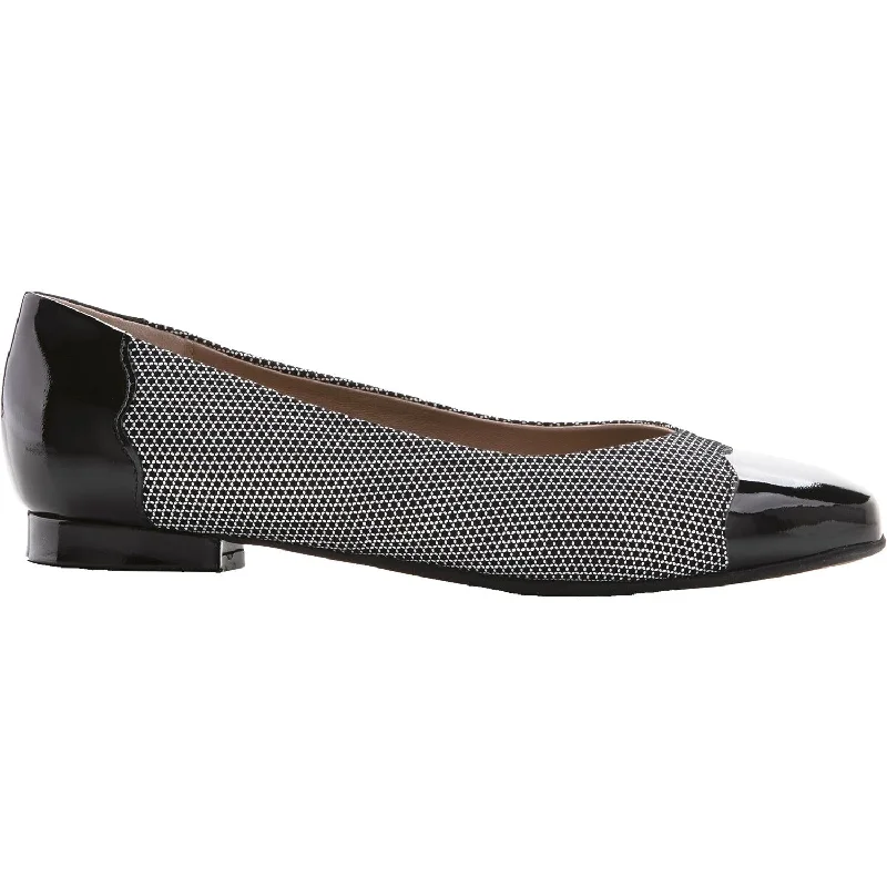 Fashion & Dress Shoes with luxurious detailing-Women's BeautiFeel Myla Black/White Fine Mesh Suede