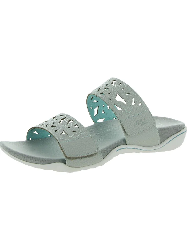 Sandals tango lessons-Wildflower Womens Faux Leather Slide On Slide Sandals