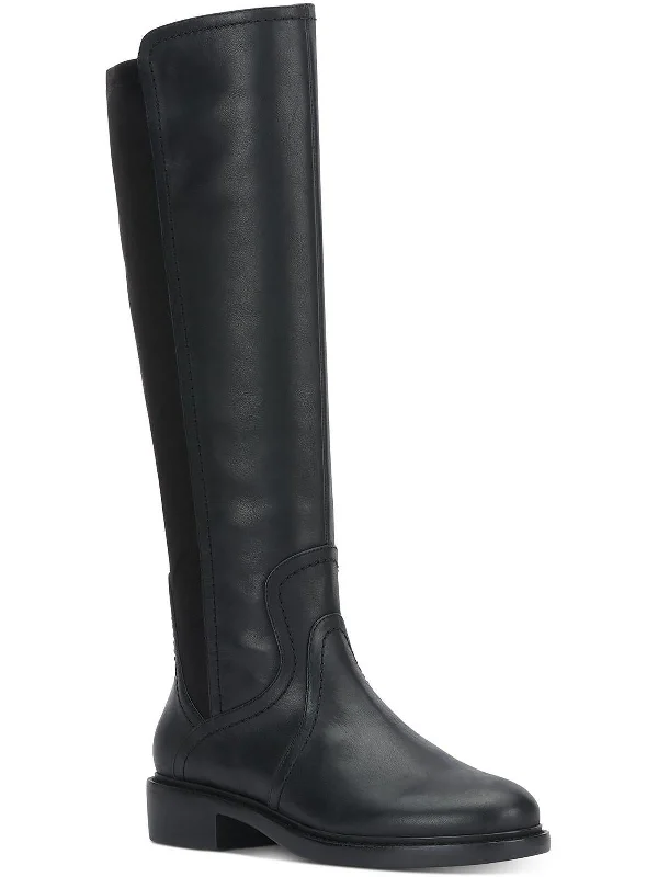 Chelsea boots women-Quenbew Womens Leather Tall Knee-High Boots