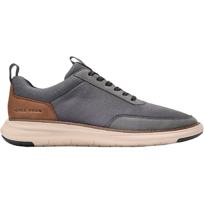 casual shoes with cushioned soles-Men's Cole Haan Grand Remix Sneaker Grey/British Tan Leather