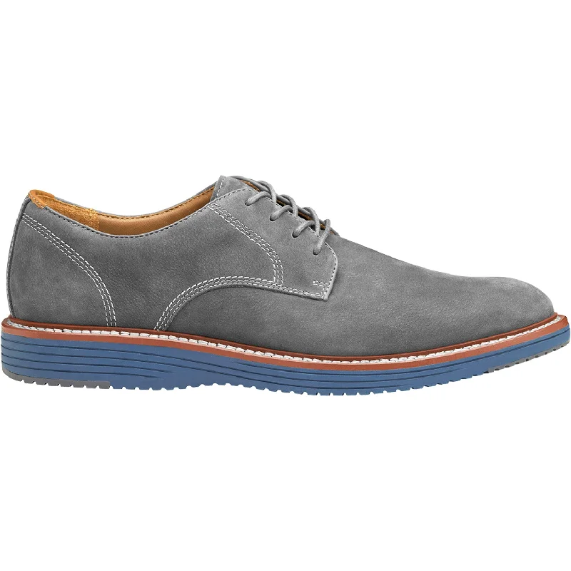 Fashion & Dress Shoes for polished finish-Men's Johnston & Murphy Upton Plain Toe Grey Nubuck