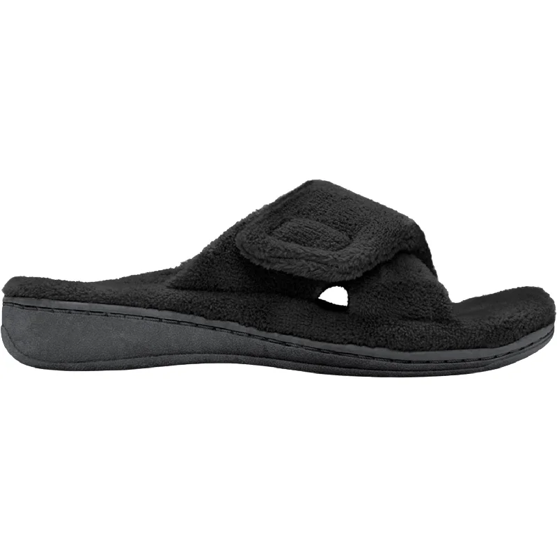 Slippers view opens-Women's Vionic Relax Slippers Black Terrycloth