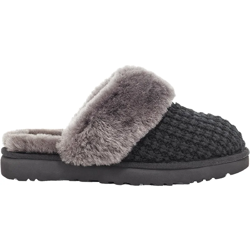 Slippers light dims-Women's UGG Cozy Black Knit Fabric