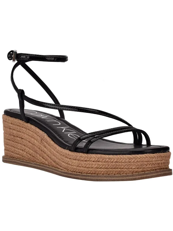 Sandals distillery visits-Neve Womens Faux Leather Wedges Platform Sandals