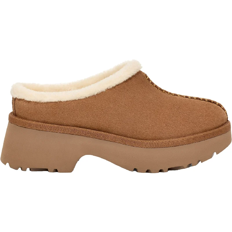 Slippers dream drifts-Women's UGG New Heights Cozy Clog Chestnut Suede