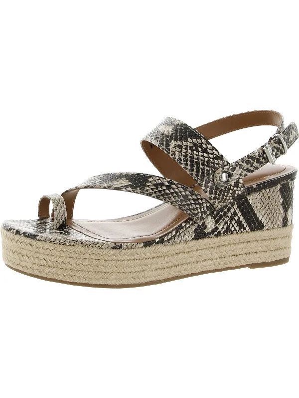 Sandals zip lining-Bettyy Womens Animal Print Espadrille Wedge Sandals