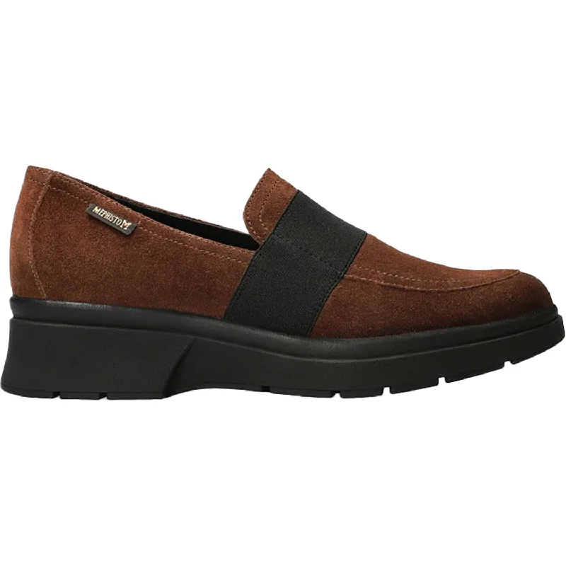 trendy casual shoes for fashionable weekends-Women's Mephisto Debby Brown Velsport Leather