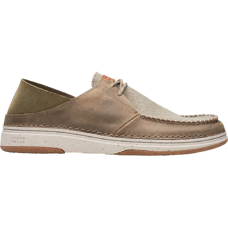 casual shoes for running daily errands-Men's Clarks Nature 5 Moc Olive Leather/Canvas