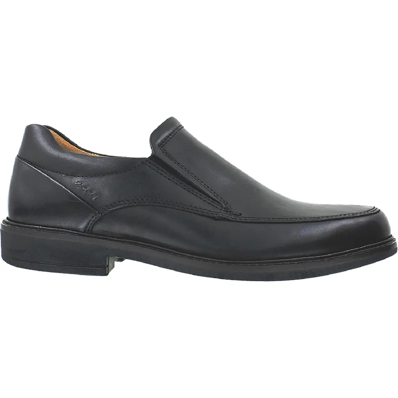 Fashion & Dress Shoes for statement wardrobe-Men's Ecco Holton Apron Toe Slip-On Black Leather