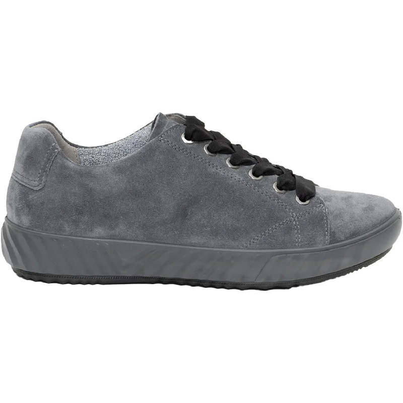 comfortable casual shoes for light hikes-Women's Ara Alexandria Graphite Grey Suede