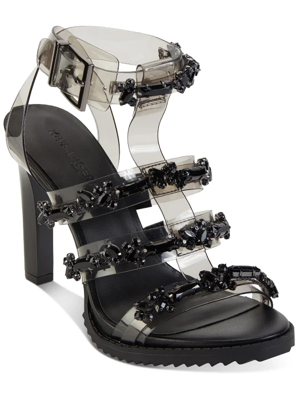 Sandals custom packages-Bristol Womens Slingback Caged Heels