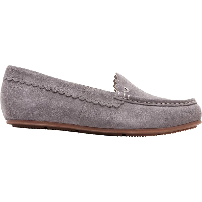 casual shoes for stylish city walks-Women's Vionic McKenzie Charcoal Suede