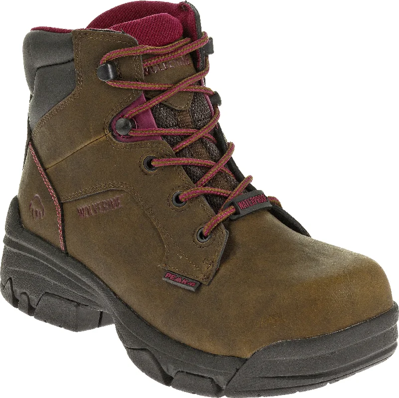 Stylish snow boots with ankle length-Wolverine W10383 - Women's Wide Toe 6" Composite Toe Waterproof Boot