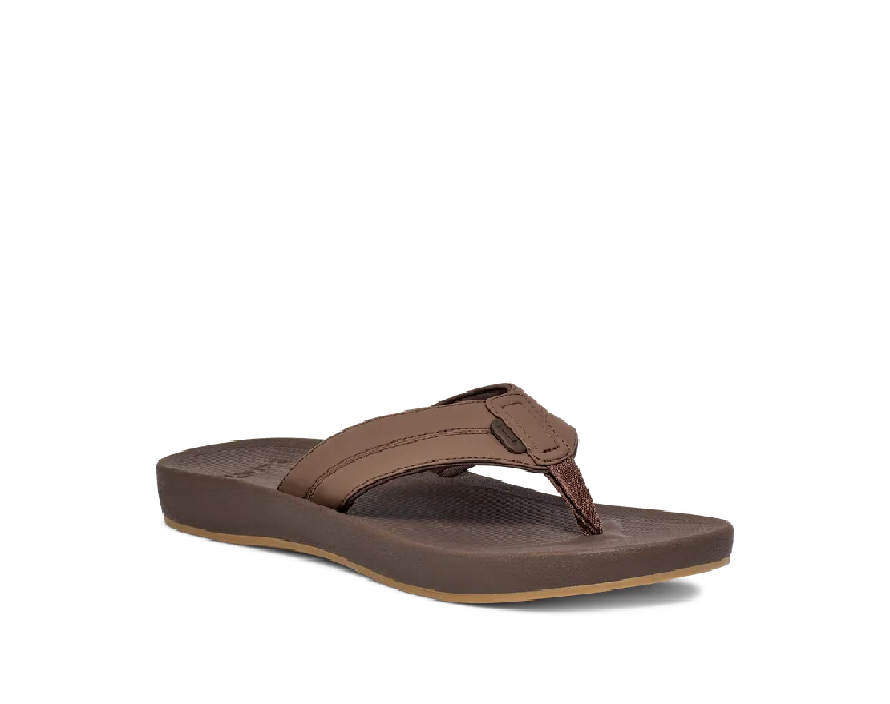 Sandals coral reefs-Sanuk Mens Cosmic Coast Sandals - Brown