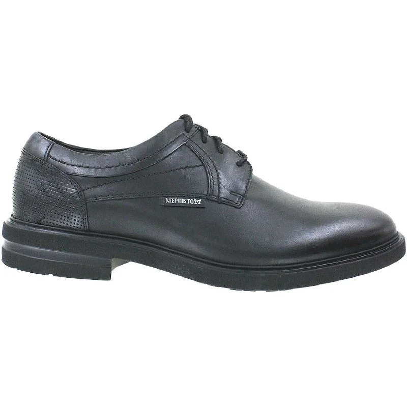 Fashion & Dress Shoes for business meetings-Men's Mephisto Olivio Black Leather