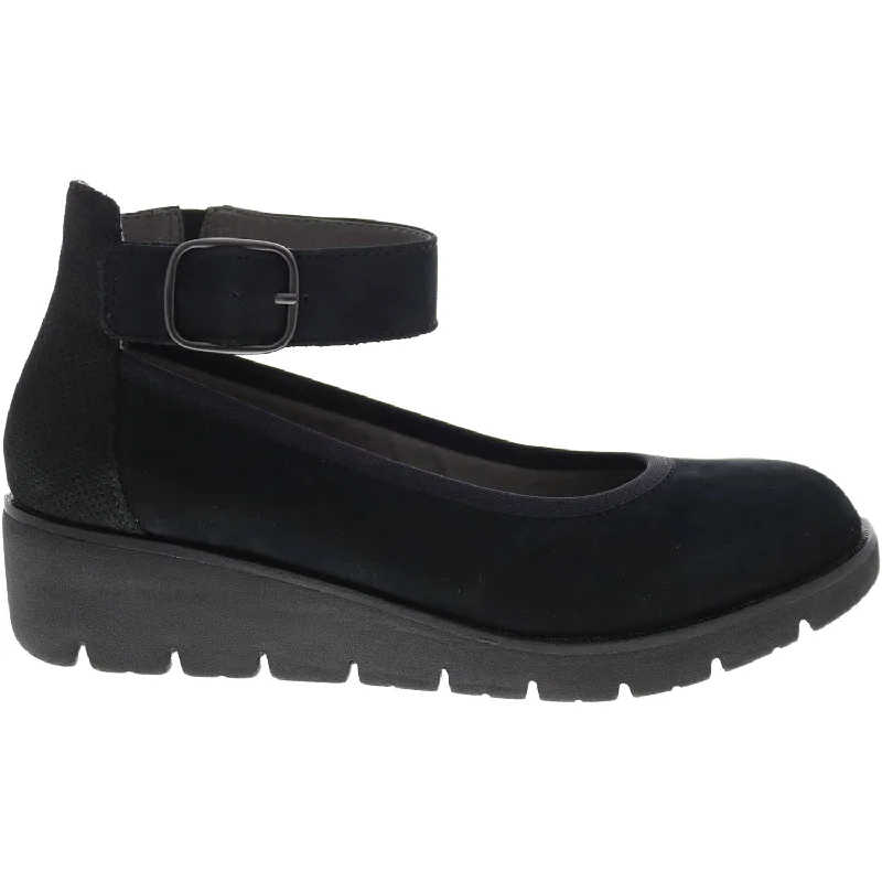 Fashion & Dress Shoes with soft footbed-Women's Earth Zurich Sion Black Soft Buck Leather