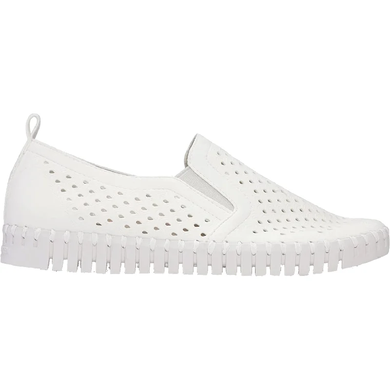 casual shoes with contoured footbeds-Women's Ilse Jacobsen Tulip 140 White Synthetic