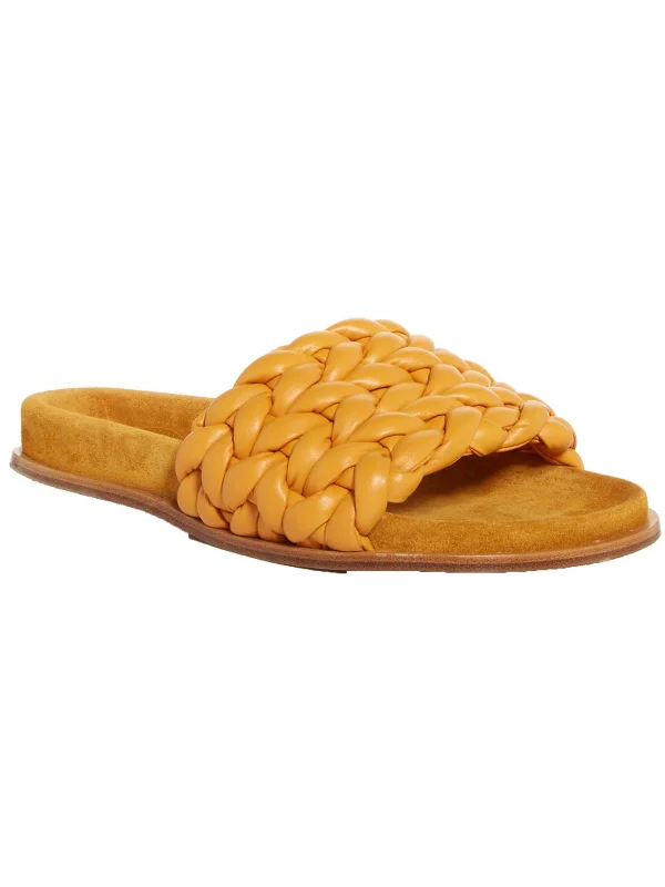 Sandals best locations-Womens Leather Woven Slide Sandals