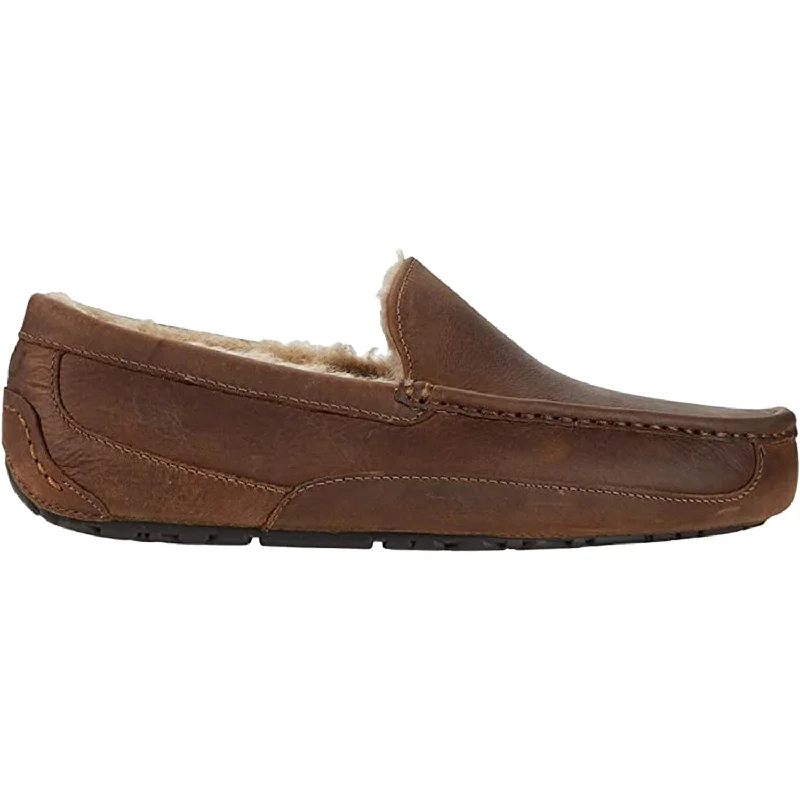 Slippers work wraps-Men's UGG Ascot Tan Oiled Leather