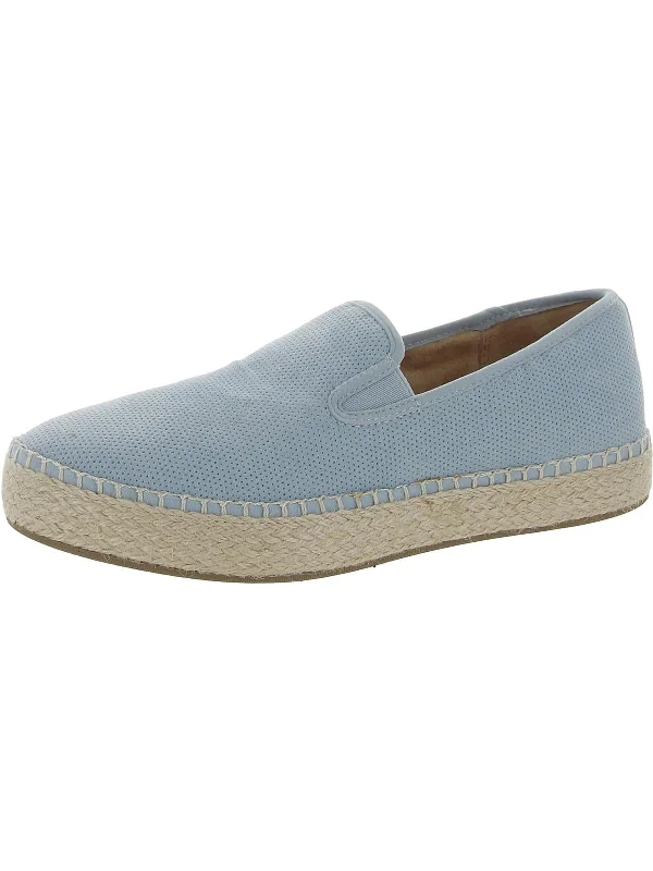 Flats shoes for casual elegance-Far Out Womens Faux Suede Slip On Espadrilles