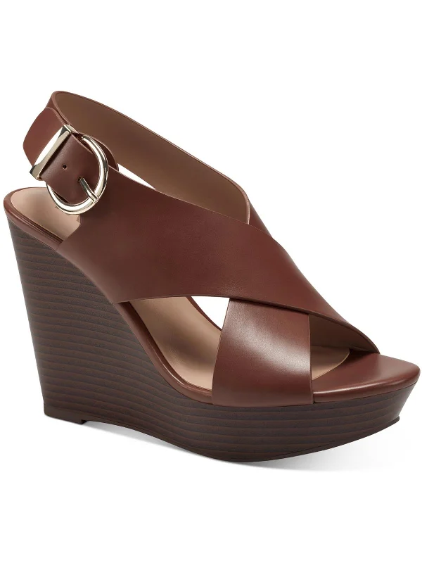 Sandals steam baths-Womens Open Toe Slingback Wedge Sandals