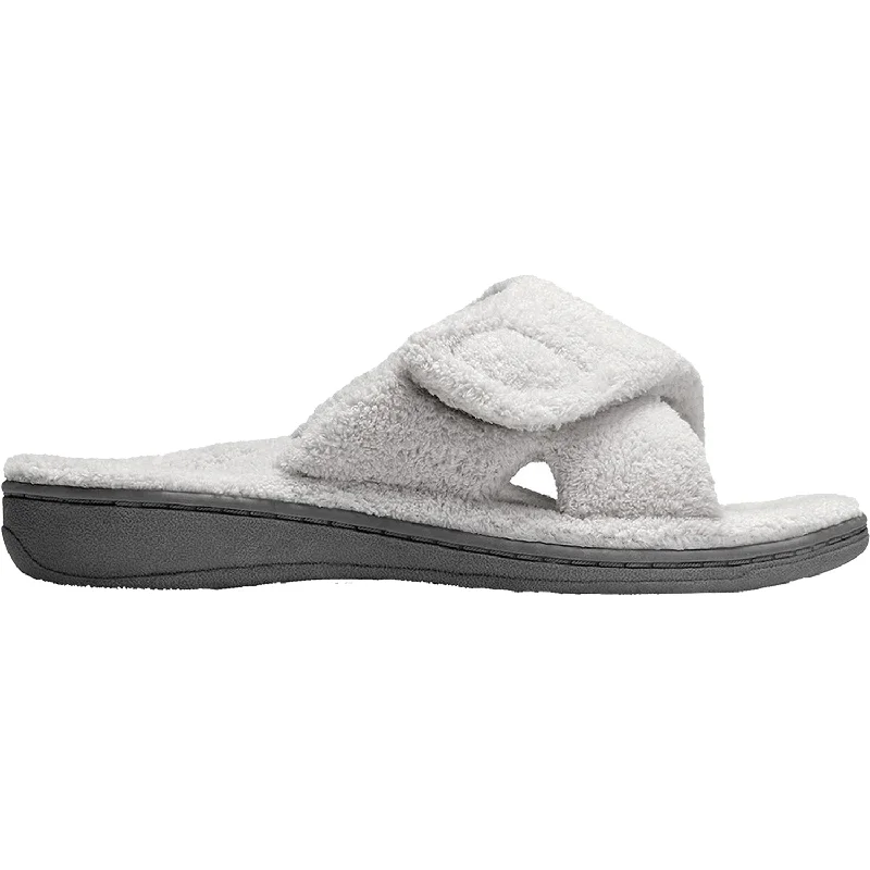 Slippers story pulls-Women's Vionic Relax Slippers Light Grey Terrycloth