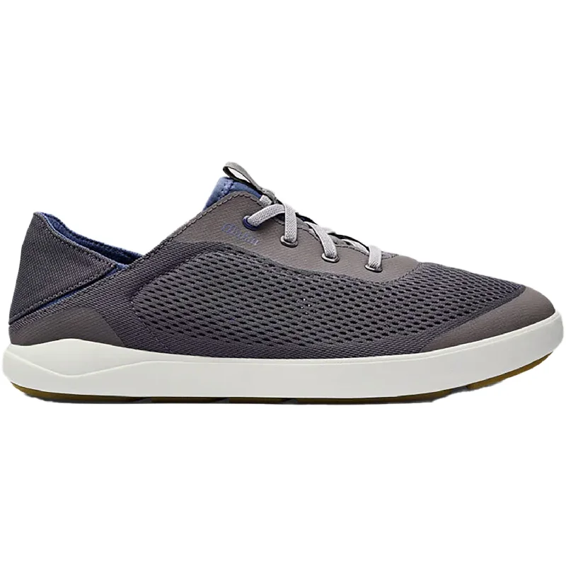 casual shoes for stylish office wear-Men's OluKai Moku Pae Pavement/Vintage Blue Mesh