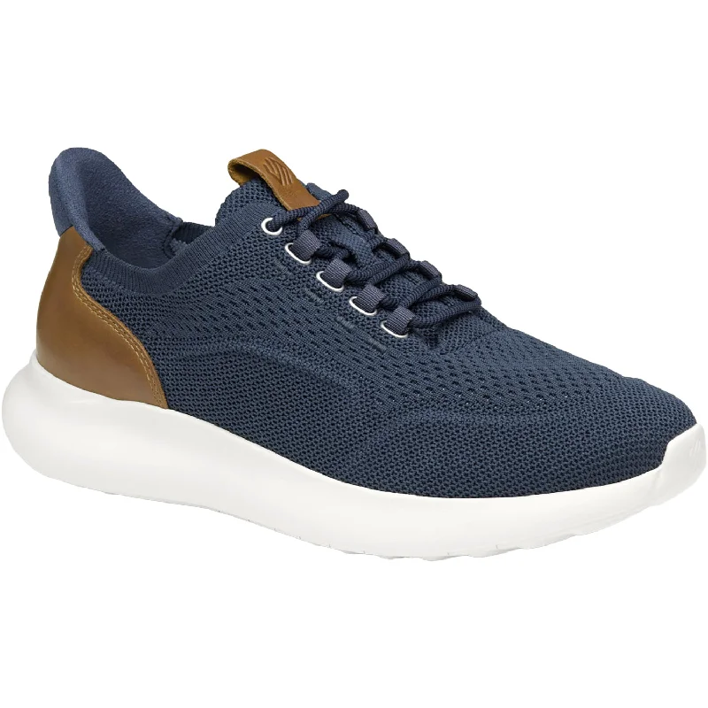 casual shoes for athletic women-Men's Johnston & Murphy Amherst 2.0 Knit U-Throat Nay Knit