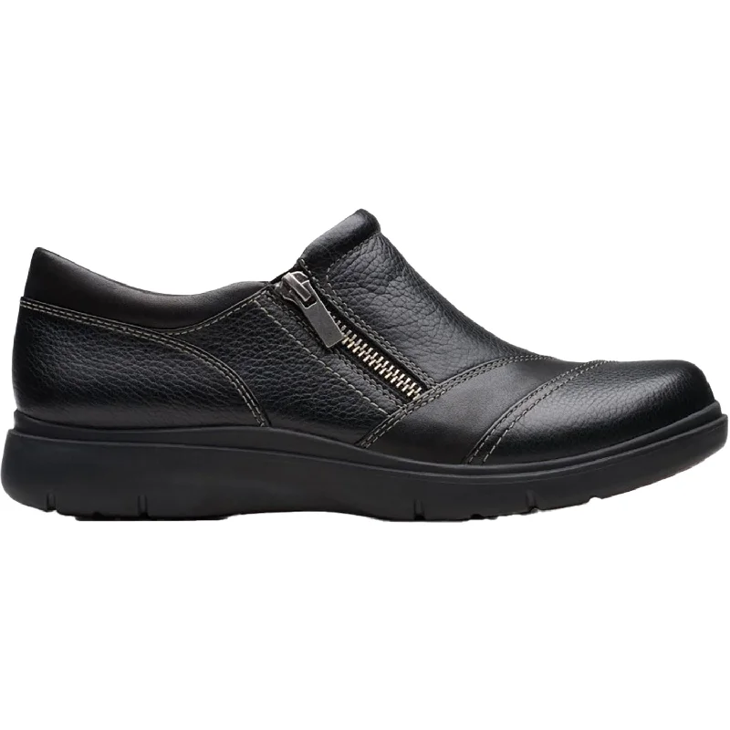 casual shoes for stylish outdoor adventures-Women's Clarks Certina Pure Black Leather