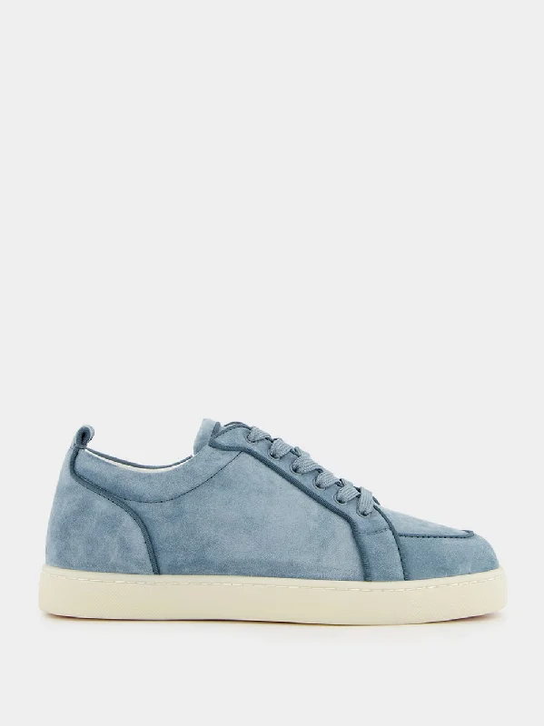 Athletic Shoes for men-Rantulow Light Blue Suede Sneakers