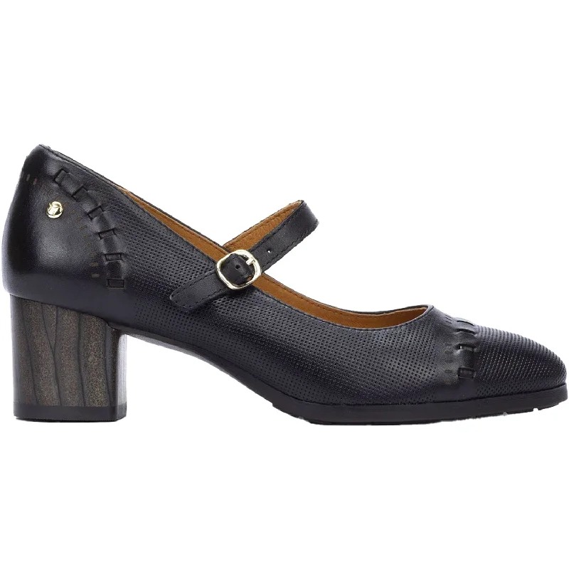 Fashion & Dress Shoes with trendy platform-Women's Pikolinos Calafat W1Z-5797 Black Leather