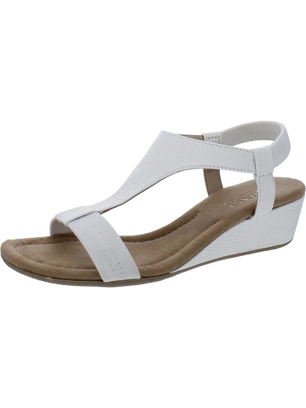 Sandals hot tubs-Vacanza Womens Faux Leather Wedge Sandals