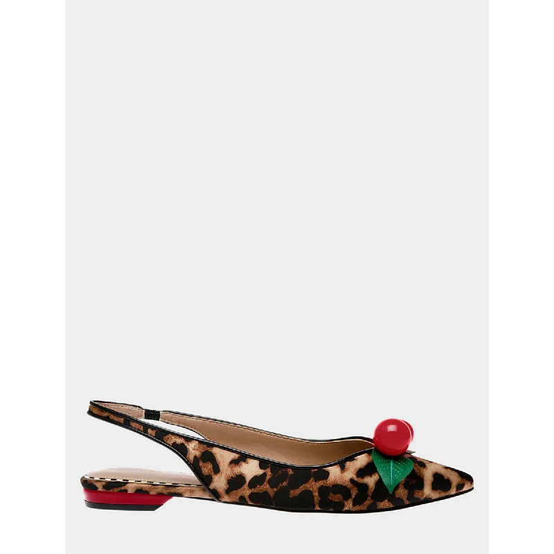 Flats shoes with contrasting color-Junniper Leopard