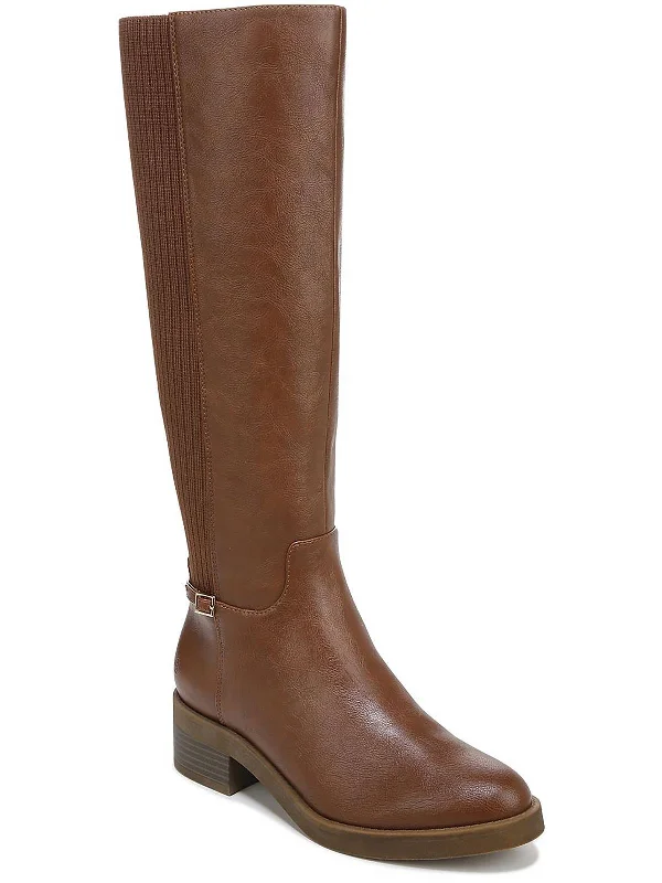 Designer boots for women-Bristol Womens Faux Leather Knee-High Boots