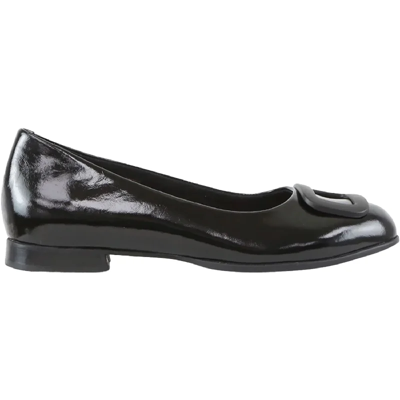 Fashion & Dress Shoes with detailed design-Women's Munro Gianna Black Semi Patent