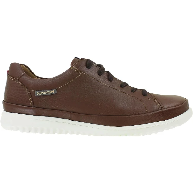 trendy casual shoes for long outings-Men's Mephisto Thomas Hazelnut Leather