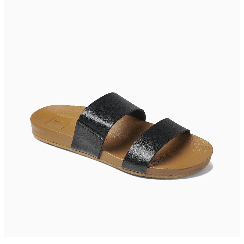 Sandals flash sales-Reef Cushion Vista Women's Sandals - Black/Natural