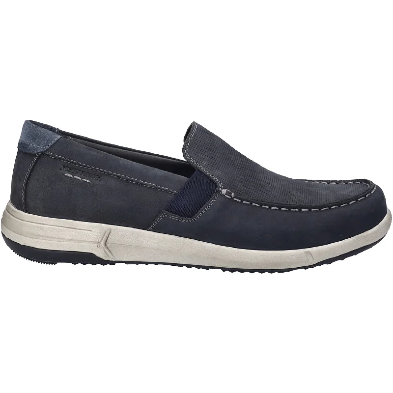 stylish casual shoes for women-Men's Josef Seibel Enrico 31 Indigo Nubuck