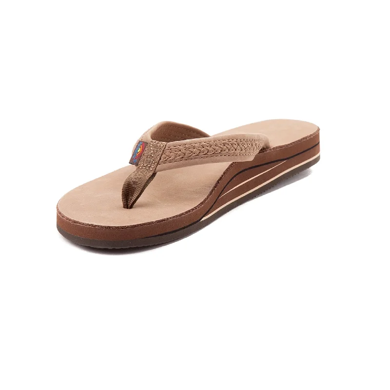 Sandals event attire-Rainbow Willow Double Layer Arch Women's Sandals - Dark Brown