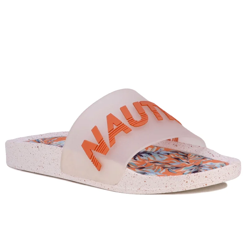 Sandals room service-Nautica Womens Logo Slide Sandal