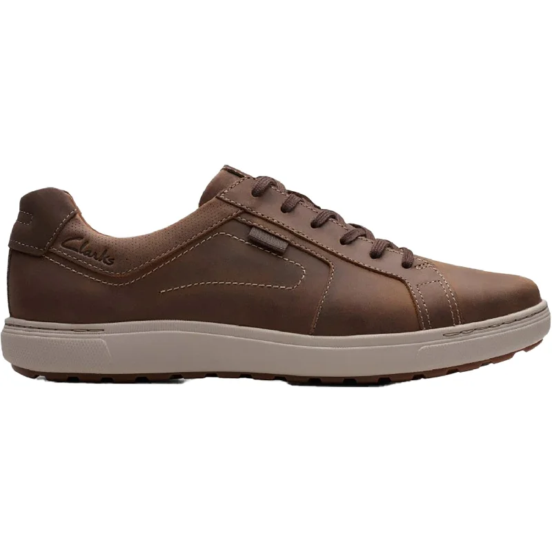 durable casual shoes with long-lasting comfort-Men's Clarks Mapstone Lace Beeswax Leather